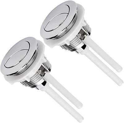 2 boutons de toilettes standard de 58 mm avec quatre barres doubles, bouton