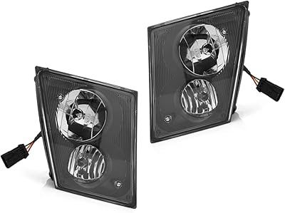 Ensemble de phares antibrouillard pour camion avec 2 ampoules compatibles avec volvo vnl