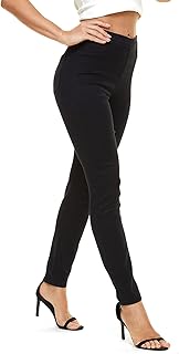 Jean taille haute pour femme, jean coupe slim stretch avec poches, mélange