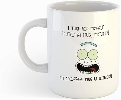 Tasse imprimée blanche rick et morty