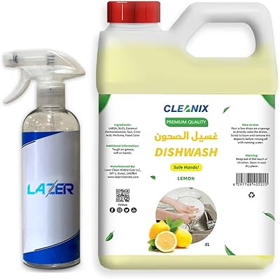Liquide vaisselle kleenex 5l avec flacon pulvérisateur offert (500 ml) pour une brillance