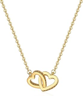 Chaîne femme avec pendentif coeur ouvert avec double pour femmes et filles
