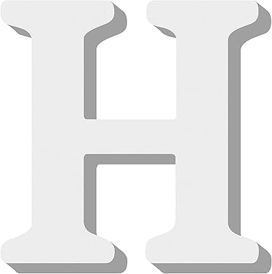 Mur décoratif suspendu en bois lettre h pour décoration de chambre d'enfant, longueur 12 cm, blanc (lettre h). Trouvez tout ce dont vous avez besoin sur Diaytar Sénégal