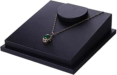 Présentoir de collier en cuir noir kizkin, présentoir de bijoux en forme