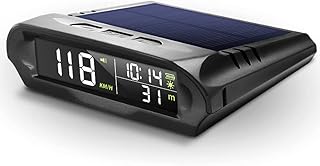 Compteur de vitesse numérique solaire lcd bebebski avec alarme de survitesse kmh/mph/altitude/température/vitesse