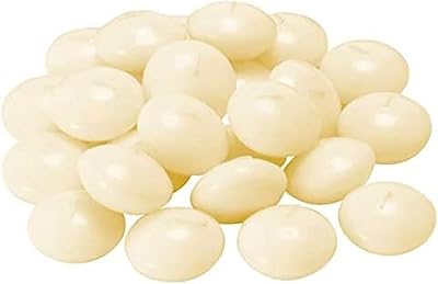 Madogallery.dxb bougies flottantes naturelles, paquet de 20, couleur ivoire, non parfumées, meilleur choix