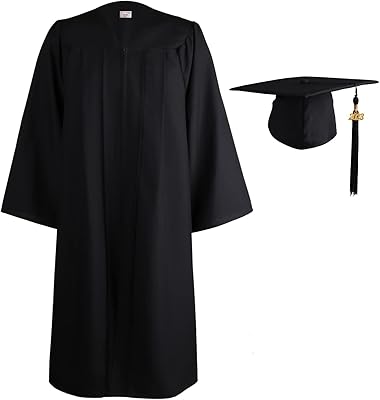 Ensemble casquette et robe de remise de diplôme 2023 avec pompon pour lycée