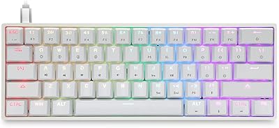 Clavier de jeu mécanique gk61 - 61 touches multicolores rétroéclairées par led, clavier