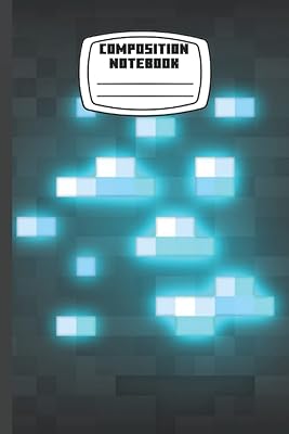 Cahier minecraft pour l'école : carnet de composition minecraft ligné large, pour garçons