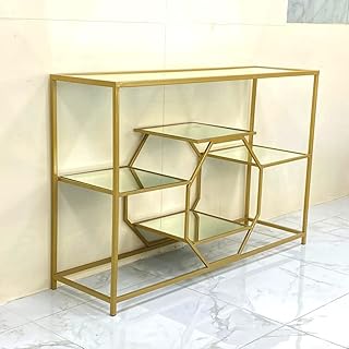 Lingwei table console miroir table basse moderne en métal table en verre miroir et table de rangement en métal organisateur en verre miroir support en verre canapé à cadre en métal table de rangement multicouche. Comparez, choisissez, économisez sur Diaytar Sénégal
