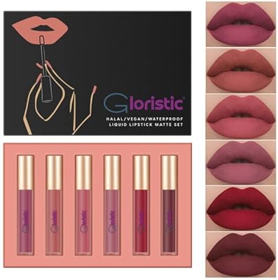 Ensemble de 6 rouges à lèvres liquides mats imperméables glowristique |