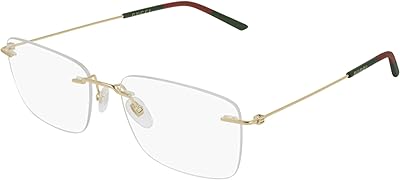 Lunettes de vue rectangulaires raffinées sans monture 56 mm