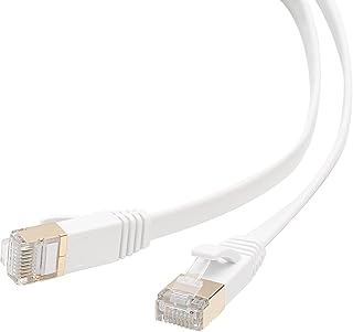 Câble ethernet cat 7 blanc 1 mètre haute vitesse 10 gigabit 600 mhz