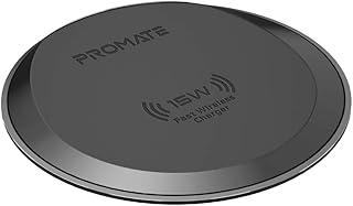 Chargeur sans fil promate, support de charge sans fil ultra fin 15 w