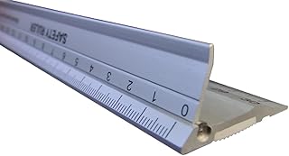 Règle de sécurité artisanale en métal de 30 cm (12") nouveau design légère