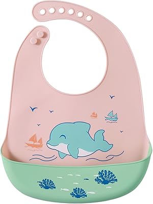 Bavoir en silicone imperméable et facile à nettoyer, bavoirs de dentition doux