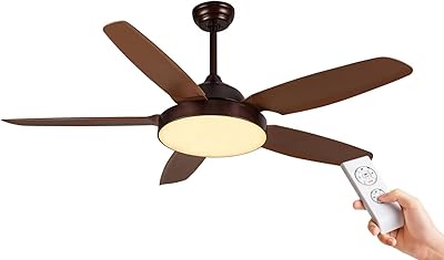 Ventilateur de plafond ovhome 52 pouces télécommande et lumière led 3