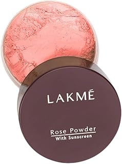 Poudre libre pour le visage lakme rose avec écran solaire, rose chaud, maquillage