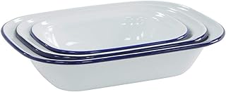 Ensemble de 3 plaques de cuisson en émail - 20 cm, 24 cm