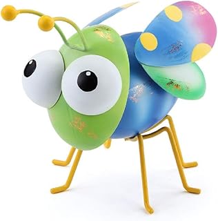 Napco 13363 grande coccinelle bleue et verte hauteur 7 pouces métal