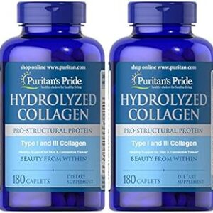 Paquet de 2 collagène hydrolysé puritan's pride 1000 mg collagène hydrolysé puritan's pride 1000 mg - 180 gélules. Des économies substantielles vous attendent sur Diaytar