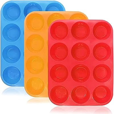 Moule de cuisson en silicone castowave pour muffins et cupcakes, paquet de 3