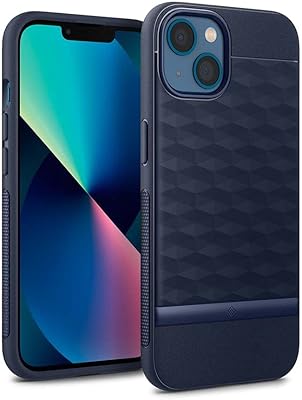 Coque de protection paralax caseology compatible avec iphone 13 (2021) - marine foncé