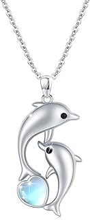 Colliers de dauphins en argent sterling 925, collier avec pendentif en forme