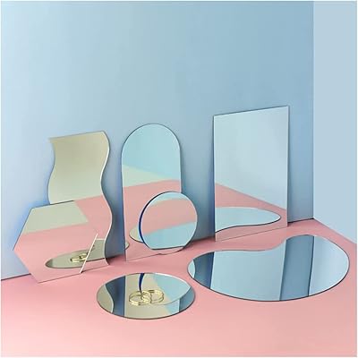 Ensemble de 7 plaques de miroir en acrylique pour décoration murale de maison