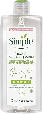 Eau micellaire nettoyante simple démaquillante enrichie en vitamine b3 et eau
