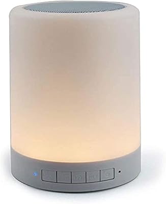 Veilleuse tactile haut-parleur bluetooth, lampe de table portable à led colorée d'extérieur, lecteur