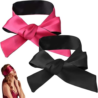 Masque pour les yeux en satin 2 pièces, couvre-yeux de sommeil en soie