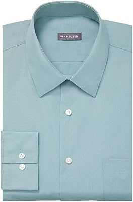 Chemise habillée pour homme coupe régulière en popeline unie