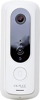 Ukplus ip53 sonnette intelligente sans fil 1080p résistante à l'eau et la poussière