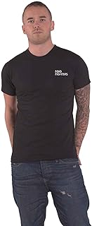 T-shirt foo fighters flash back print band logo officiel homme noir