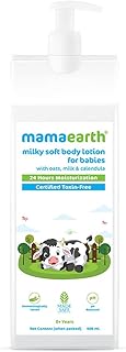 Lait corporel doux et lacté mama earth à l'avoine, au lait et au