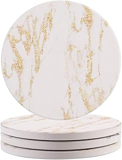 Yililk dessous de verre en liège, dessous de verre rond en céramique isolant