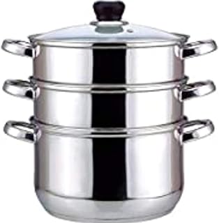 Cuiseur vapeur wilson 3 épaisseurs en acier inoxydable - 28 cm (jy-174b 28cb)