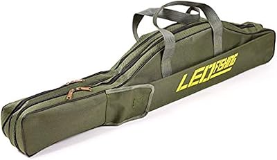 Sacs de pêche polyvalents pliables à fermeture éclair, longueur 150 cm, avec trou