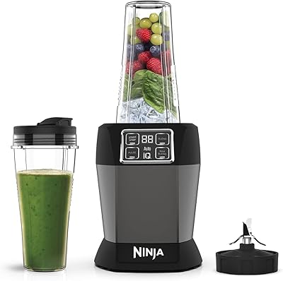 Mélangeur automatique iq ninja, 700 ml, 1 000 w, 2 pièces, noir/argent