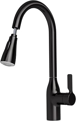 Robinet de cuisine, robinets de cuisine gomo noirs avec douchette extractible, mitigeur d'évier