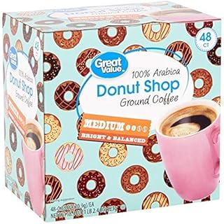 Café 100 % arabica moulu de grande valeur de donut shop, taille moyenne, 48 pièces. Diaytar : Votre allié pouvoir d'achat au quotidien