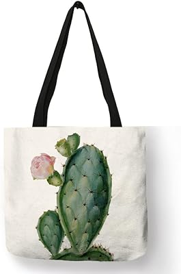 Sac en lin imprimé de plantes succulentes tropicales aquarelle, fourre-tout floral pour femmes, sacs de courses pliables réutilisables, sacs de voyage (004). Diaytar Sénégal : Des milliers de produits à portée de clic, livrés chez vous
