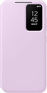 Housse de protection portefeuille samsung smart view pour galaxy s23, violet clair