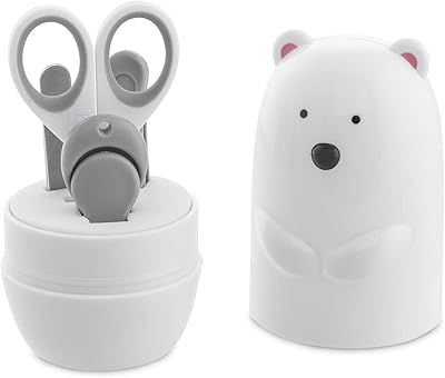 Kit de manucure 4 en 1 chicco en forme d'ours polaire pour enfants
