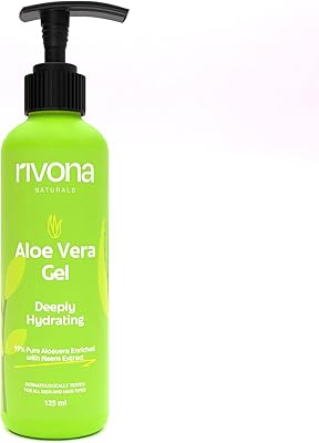 Gel d'aloe vera 99 % pur et biologique rivona naturals pour le visage