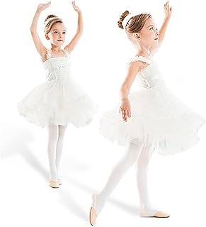 Collants de ballet super élastiques gaviost pour filles, uniforme scolaire - blanc/l