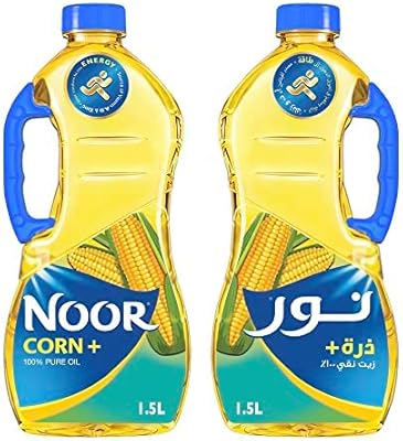 Récipient d'huile de maïs économique noor de deux pièces, capacité de 1,5 litre