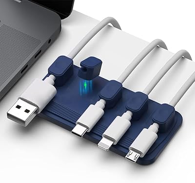 Organisateur de câbles magnétiques, serre-câbles magnétiques, clips de support de câbles, organisateur polyvalent, gestion des câbles de bureau pour tous les cordons. Diaytar : Connectez-vous aux meilleures offres