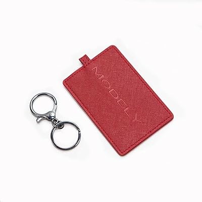Porte-cartes en cuir top tech pour tesla model y et model 3, accessoires